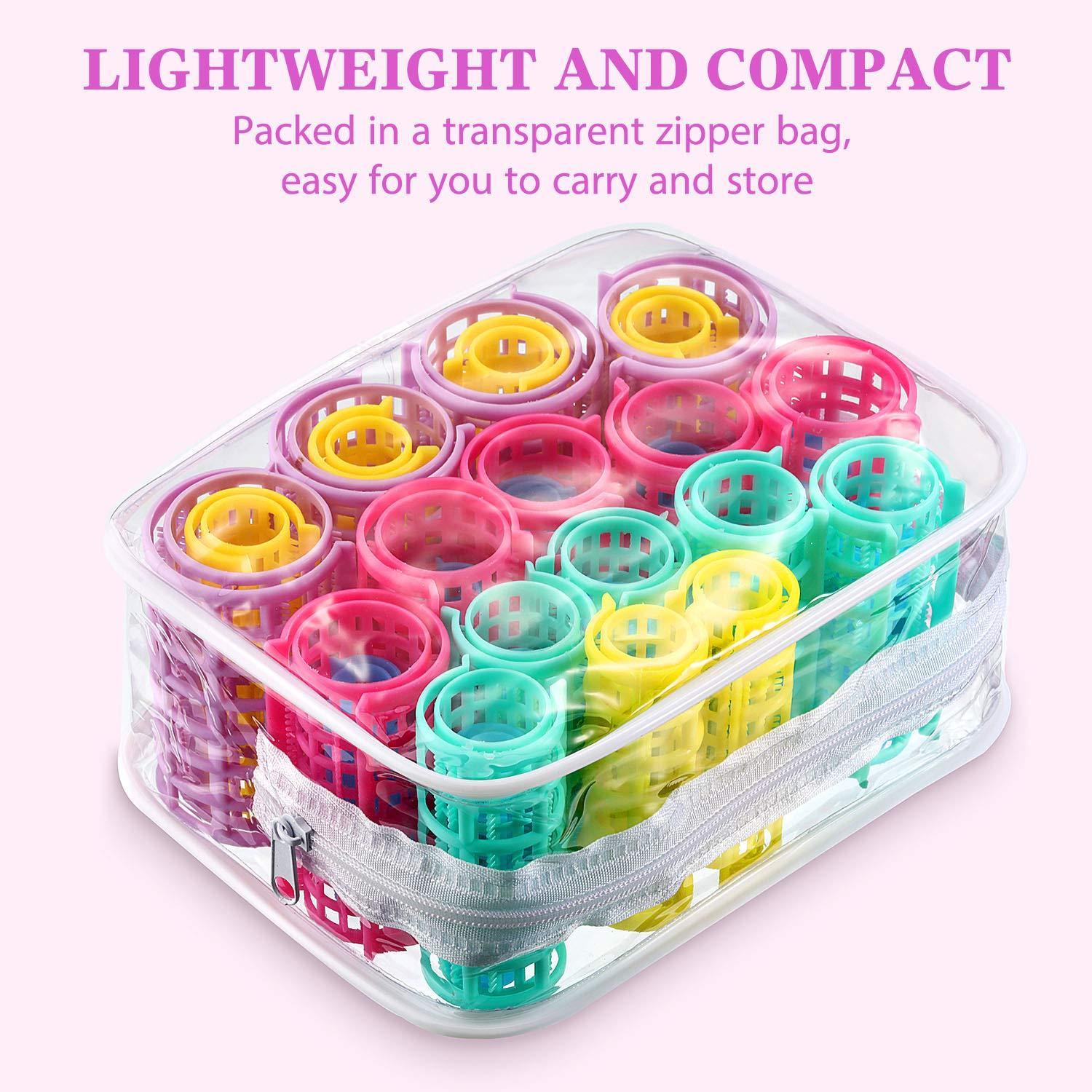30-Pack Safe Plastic Multi-Size Self-Grip Hair Rollers - Heatless Haircare Tool for Curly Hair, Families, DIY Styling, Salon Use 30-Pack Safe Plastic Multi-Size Self-Grip Hair Rollers - Heatless Haircare Tool for Curly Hair, Families, DIY Styling, Salon Use