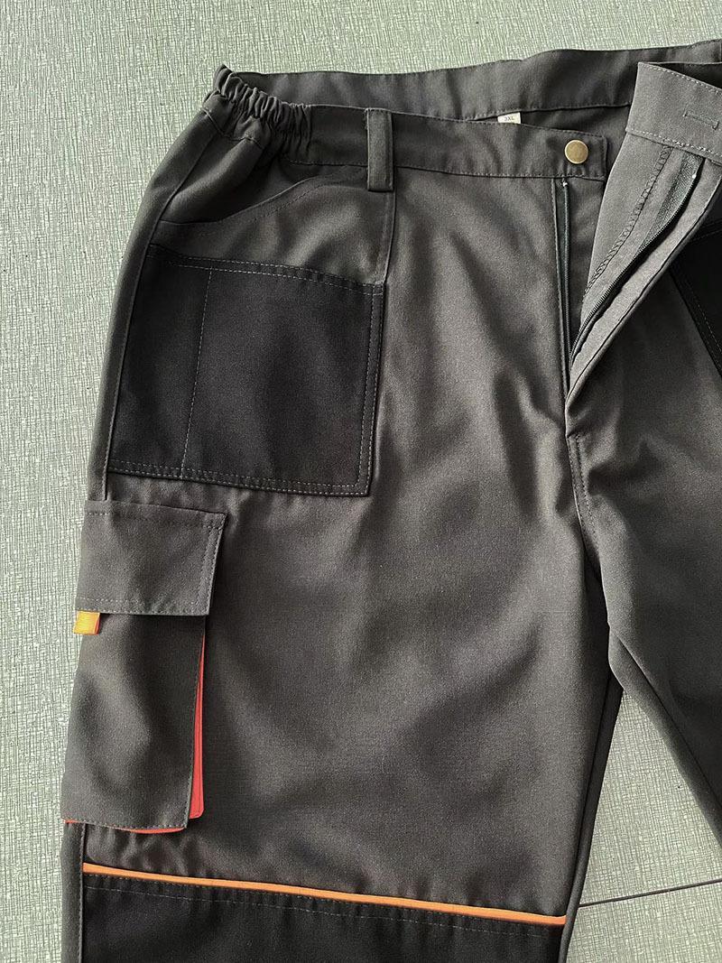 Men's Work Suit with Multiple Pockets Wear-Resistant for Car Maintenance & Work Safety Overalls Menswear Clothes Uniforms Workwear