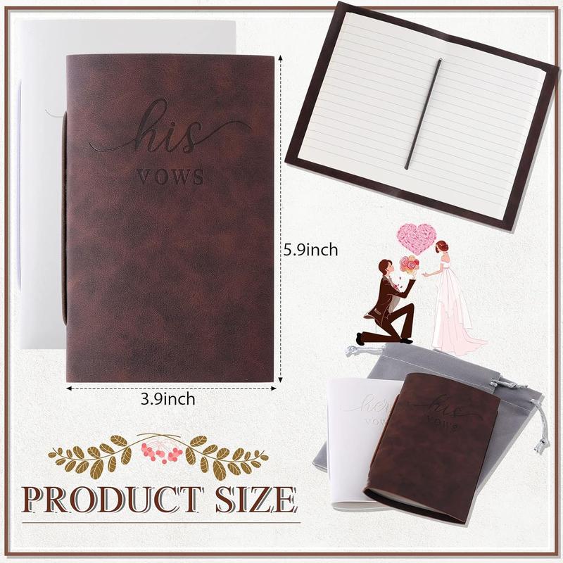 2 count Wedding Vow Books His and Hers Vow Books Vow Notebook for Wedding Vows Journal Wedding Day Officiant Book 5.9 x 3.9 Inch, Bridal Shower Gifts, Wedding Keepsake, 50 Pages/Pcs (White, Coffee) 2 count Wedding Vow Books His and Hers Vow Books Vow Notebook for Wedding Vows Journal Wedding Day Officiant Book 5.9 x 3.9 Inch, Bridal Shower Gifts, Wedding Keepsake, 50 Pages/Pcs (White, Coffee)