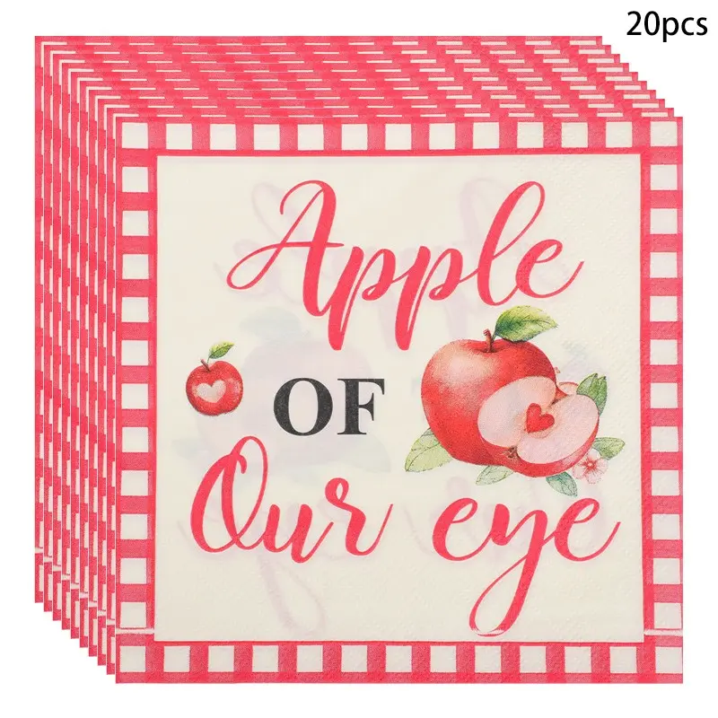 20-Pack Summer Fruit Party Napkins, Plaid Hawaiian Beach Pool Party Paper Towels, Holiday Gifts, Home Decor, Wedding, Valentine's Day