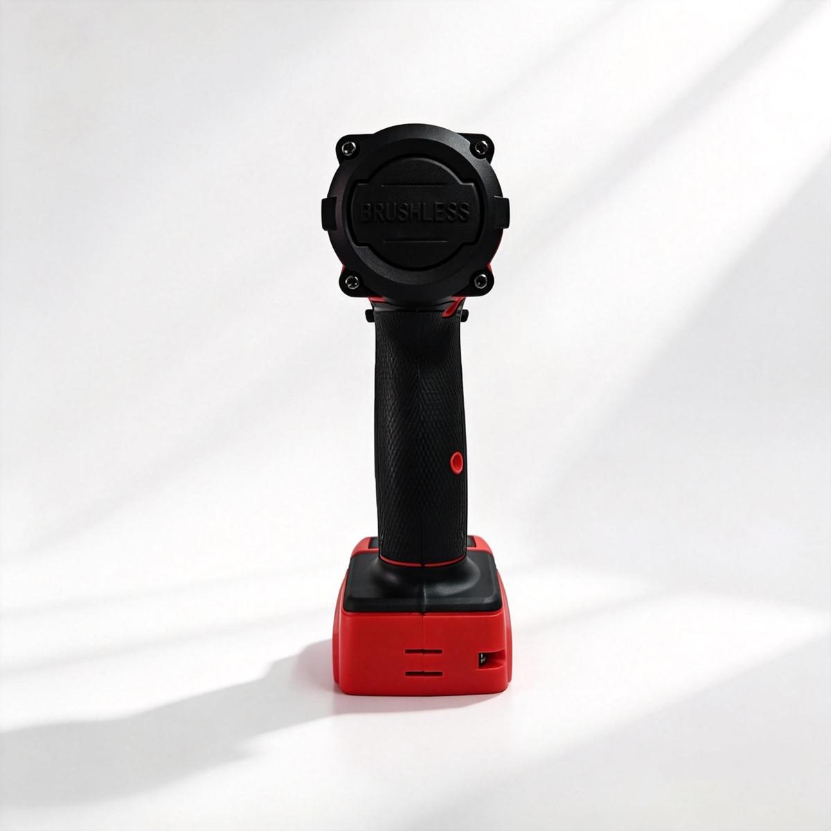 High-torque brushless impact wrench 1/2" drive cordless electric screwdriver with 4-speed adjustment, suitable for 18V batteries (battery not included).Suitable for automotive repair, construction, DIY, furniture repair, and industrial use power tools