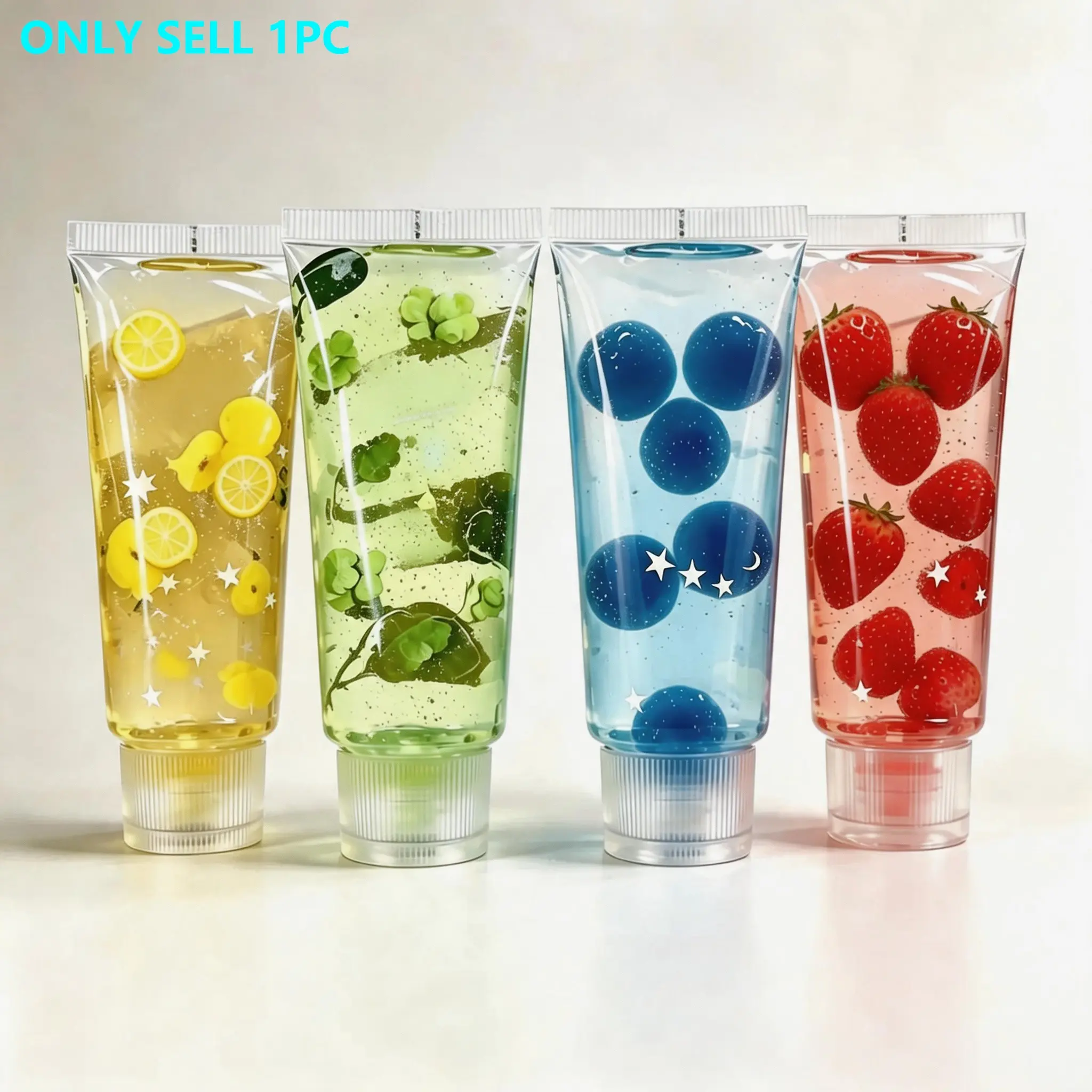 Toothpaste Squishy Toy, Transparent Tube Squeeze Slime for Adults, Glitter Sensory Fidget Toys, No-Mess Clear Jelly Putty, Stress Relief Tools