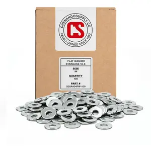 #4 Stainless Steel Flat Washers - 18-8 Stainless, -Resistant Flat Washers, 100 count (#4 Flat Washer)