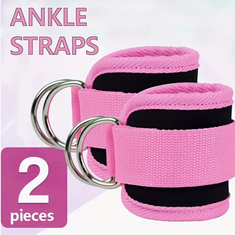 Ankle Straps (2 Pack), Padded Adjustable Fitness Cuffs for Cable Machines, for Men & Women, for Glute Kickbacks, Hip Abduction, and Leg Stretches in Gym & Home Workouts, Hip Exercises, Gym Home Use
