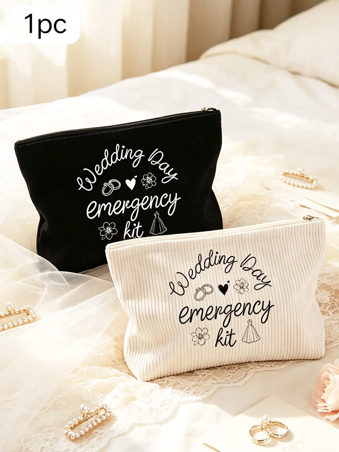 Newlywed Makeup Bag Travel Kit, Perfect Wedding Party Gift for Bride, Bridesmaid, Best Friend, Essential Beach Travel Item