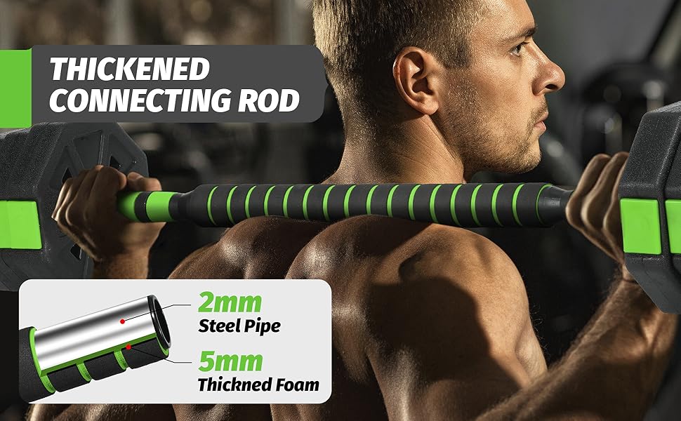 66lbs Adjustable Dumbbells Set, 4 in1 Free Weight Dumbbell Set of 2 Used as Barbell,Kettlebells,Fitness Exercises for Home Gym Suitable Men/Women