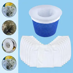 Pool Skimmer Socks Dual-Layer Mesh Technology for In-Ground & Above Ground Pools Effective Filtration Reusable Solution 22cm x 12cm, Pool Accessories, Nylon-YY0