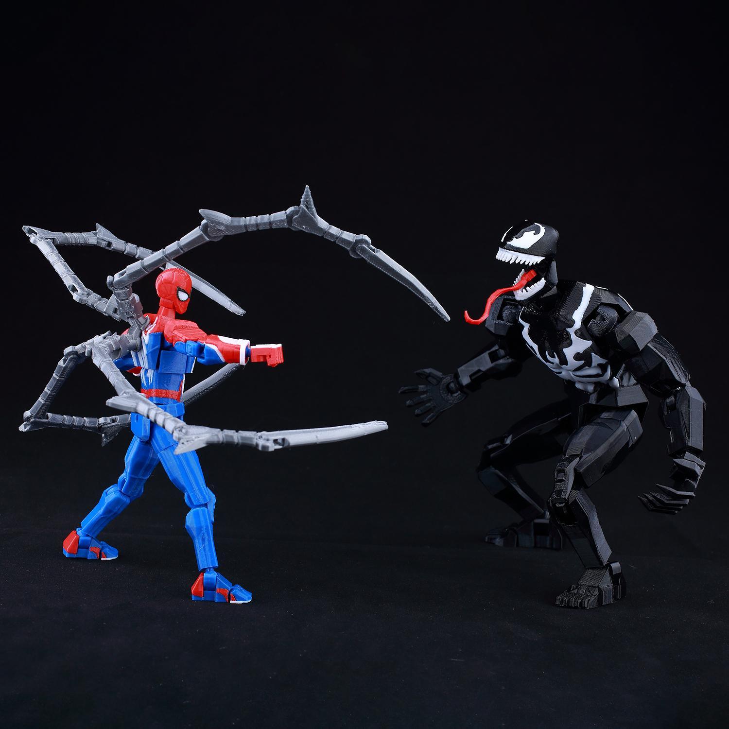 9L3D Printed Venom Spider-Man Lucky13 Dummy13 Action Figures Multi-Jointed Shapeshift Mannequin Anime Collectible Toys Gifts​