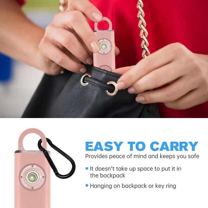 Personal Safety Siren Alarm for Women 130dB Siren Strobe & Key Chain 3 Pop Colors AF2004 Call for Help Personal Safety Siren Alarm for Women 130dB Siren Strobe & Key Chain 3 Pop Colors AF2004 Call for Help
