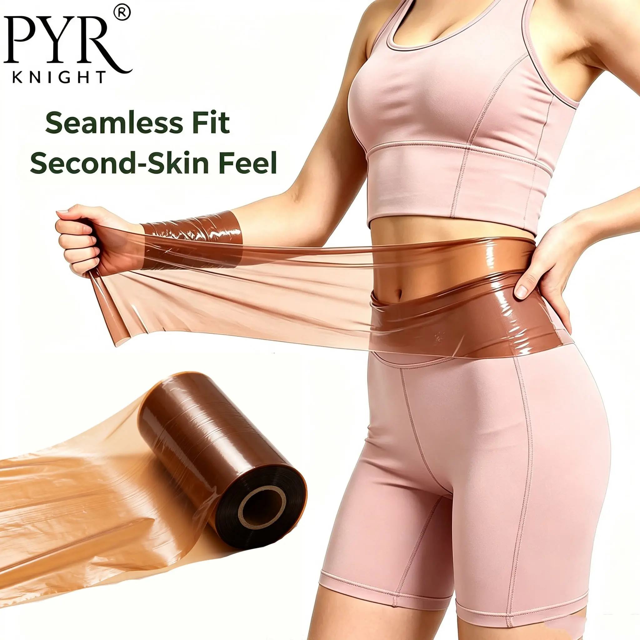 PYR KNIGHT sweat stomach wrap,Cropped style，Available in 1-box or 2-box,1,968.5 inches,Wrap around the arm/thigh,Highly elastic,warm and comfortable, fits the skin seamlessly,Enhance perspiration, fitness, yoga, and Pilates Gift
