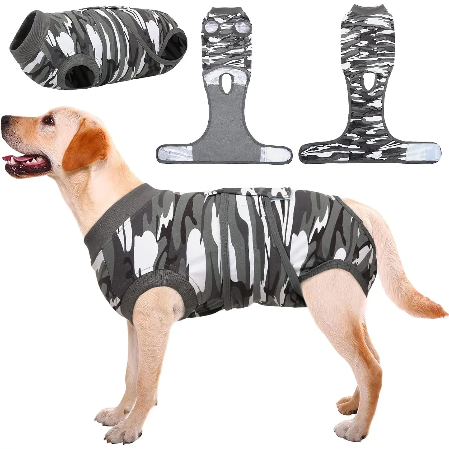 Recovery Suit for Dogs Cats After Surgery, Professional Pet Recovery Shirt Dog Abdominal Wounds Bandages, Substitute E-Collar & Cone,Prevent Licking Dog Onesies Pet Surgery Recovery Suit