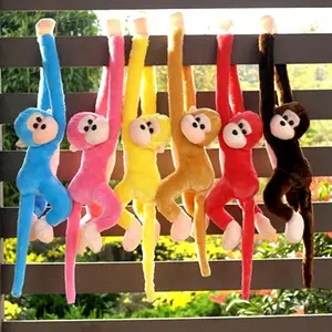 Long Arm Monkey Plush Doll Color Stuffed Monkey Cute Animal Plush Toys Creative Curtain Doll Hanging Monkey Plush Animal Gifts