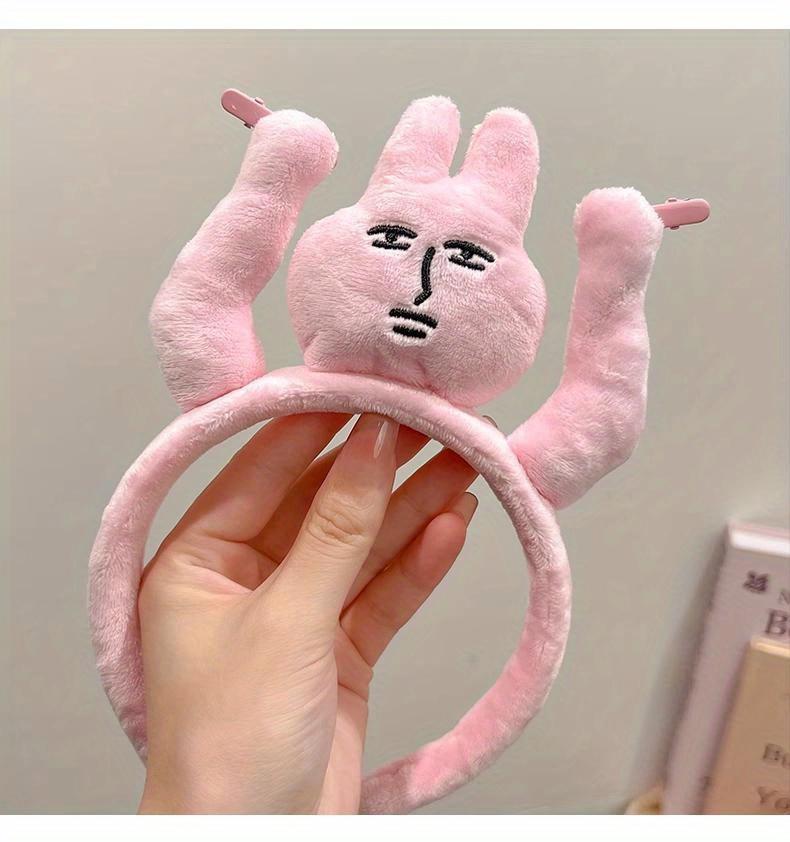 Fun Hand-Raising Design Hair Bun Headband – Joyful Cartoon Headband, Grips Bangs & Hair Strands for Women & Girls