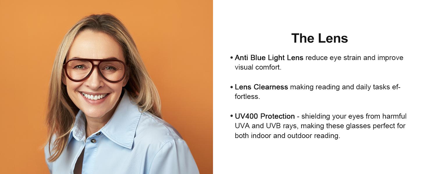 3 Pack Retro Aviator Reading Glasses for Women Men,Classic Large Oversized Reader Blue Light Computer Frame AM6111