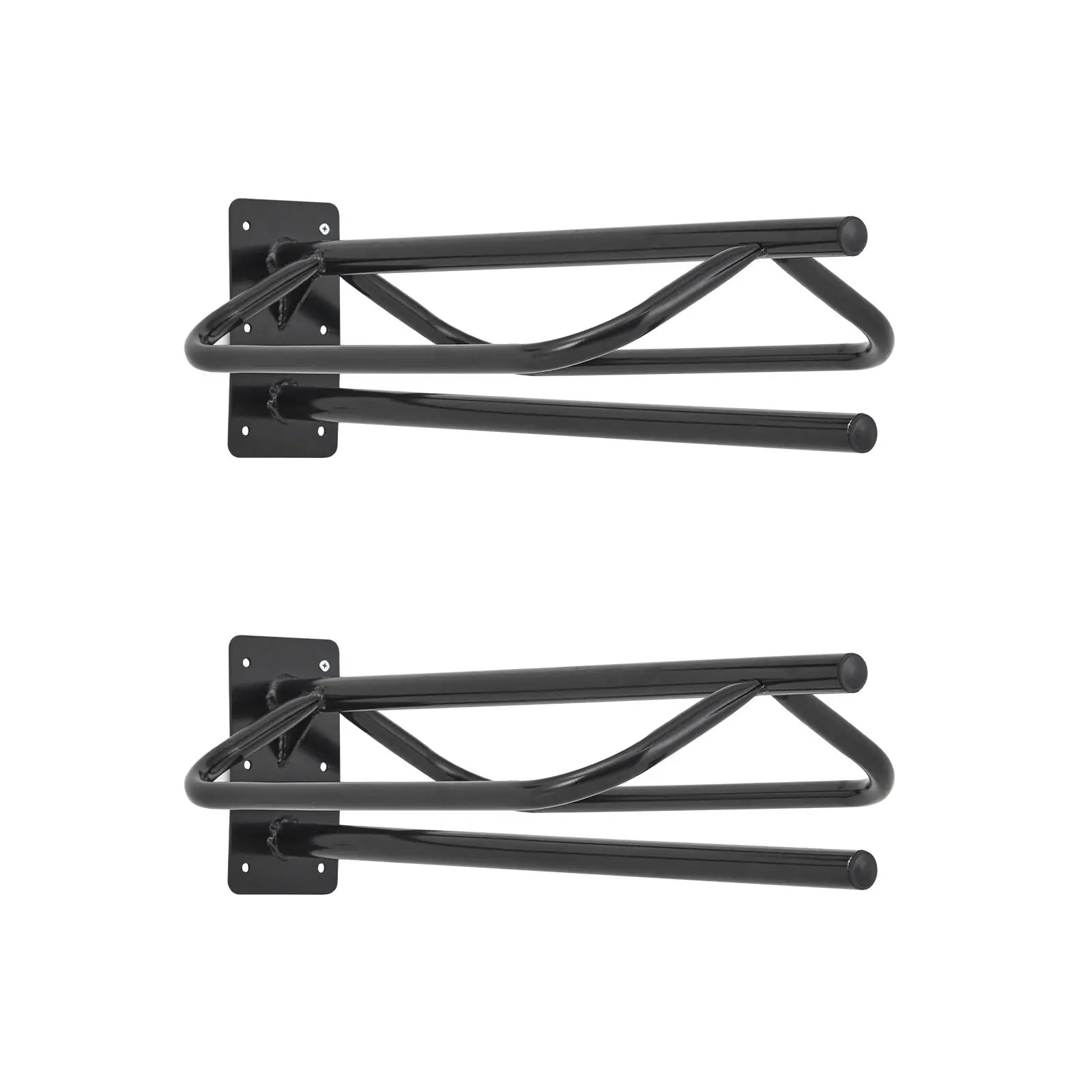 Heavy Duty Wall Mounted Saddle Rack 2 Pack - Double Pad Bar - Collapsible Steel Stand with Storage Shelf - Organizer for English & Western Saddles and Blankets - Stable Tack Holder