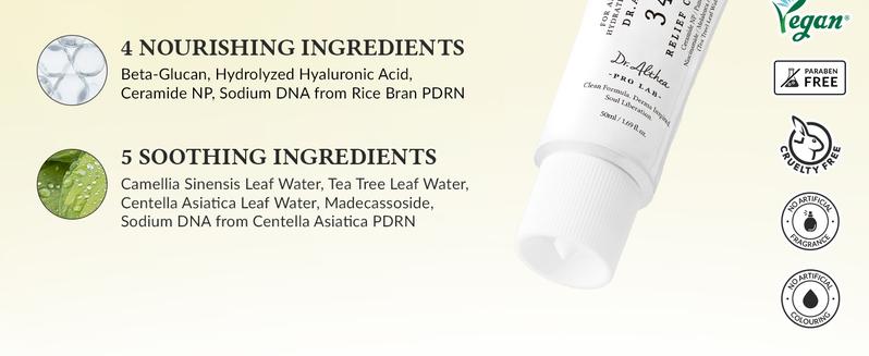 Dr.Althea 345 Relief Cream |   Moisturizer for Soothing Recovery and Blemish Care with PDRN & Niacinamide |   Korean Vegan Skin Care for All Skin Types, 1.69 Fl Oz (Ver.2 - Pack of 2) Essential Hydration