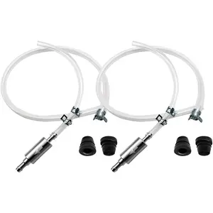 2 Sets  Bleeder Hose,  Way Check Valve  Bleeding Kit for  Clutch,  Fluid Bleeder Tube with  Valve, PVC Hose, Screw Caps and Spring Clips