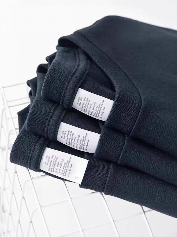 Kyn Apparel High-quality Navy Blue 400g Heavy Solid Color Round Neck Short-sleeved Small Shoulder Loose Casual Bottoming Shirt Men T-Shirts