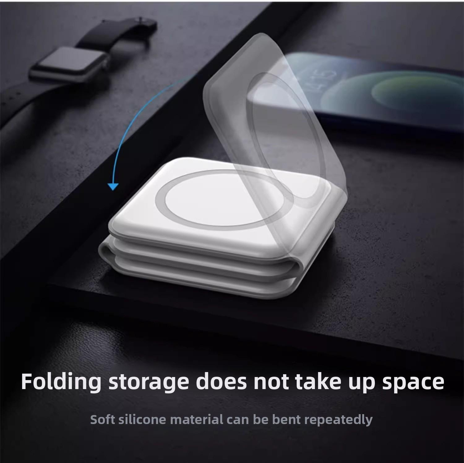 3-in-1 Magnetic Wireless Charger, Foldable Magnetic Wireless Charging for Apple Phones and Watches