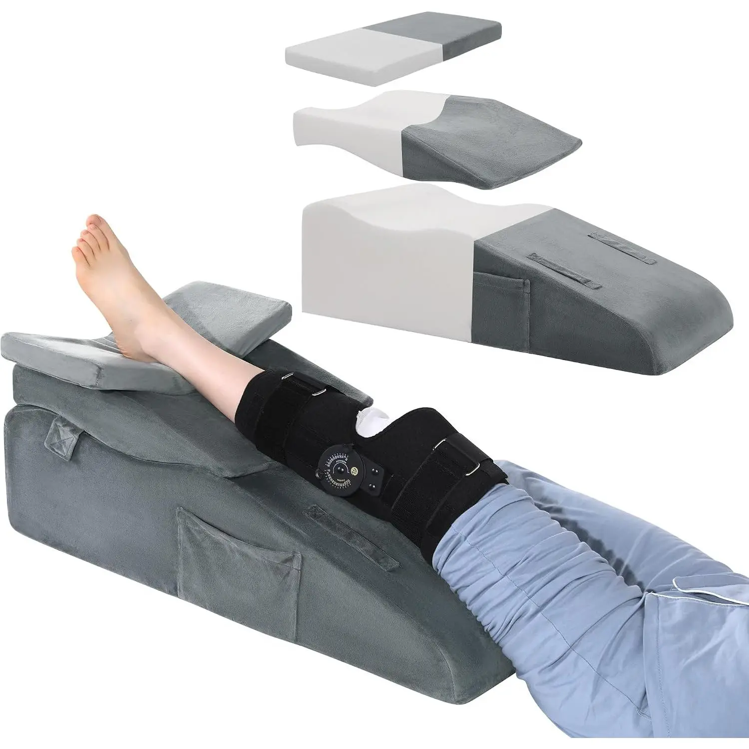 Adjustable  Elevation Pillows for After ,  Wedge Pillow After     with Machine Washable Cover, Height Adjustable  Wedges
