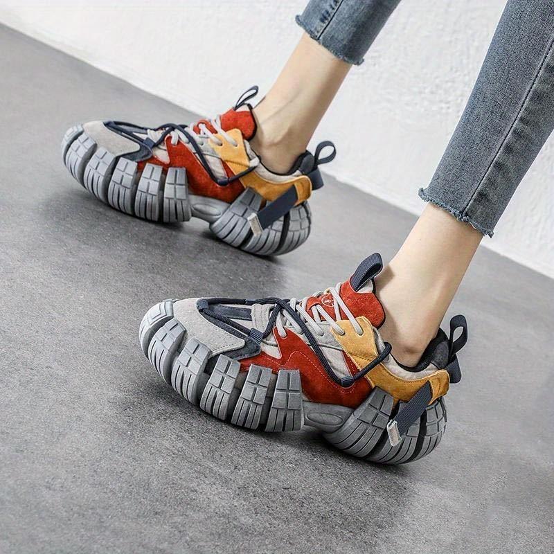 (New)Shoes for Men New Fashion Trend All The Fashion Brand Europe Station Color Daddy Shoes, Vintage to Do Old Sports Shoes, Anti-slip Wear-resistant Breathable Sports Shoes, Increase Men's Casual Shoes