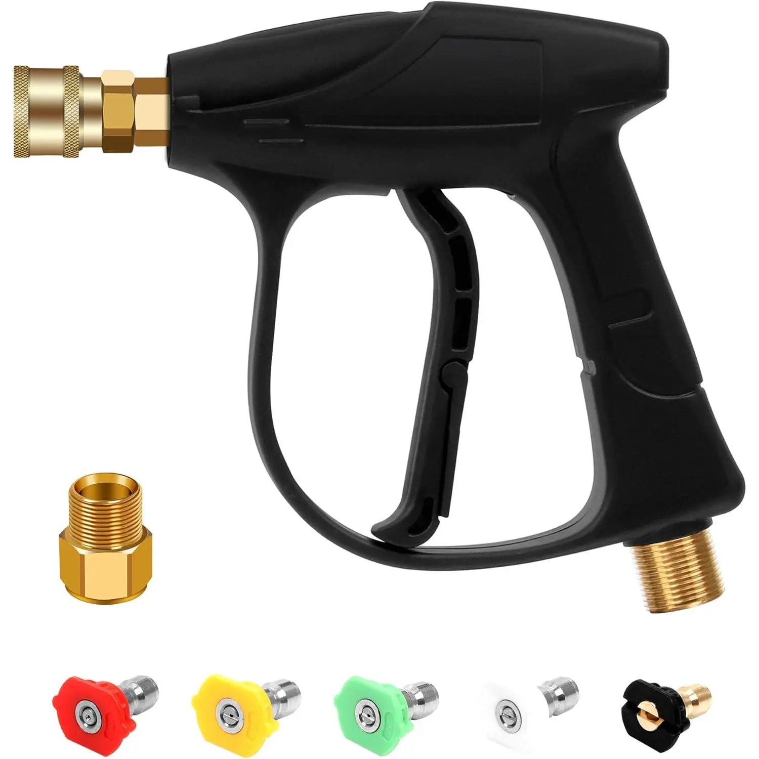 High  Washer  4350PSI,  Washer  with 5 Nozzles and M 22 Brass Coupler for  Power Washers