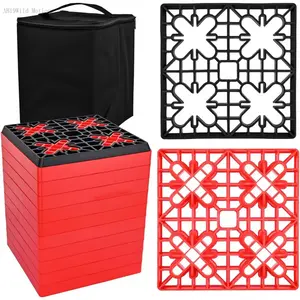 Leveling Blocks 12 Pack Interlocking Design Stabilizer Block Rubber Covers Customizable Height with Carrying Bag for Rv Camper Travel TrailerAB19Wild Motion