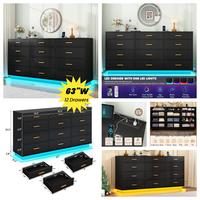 Black-0630-12 Drawer-63"W