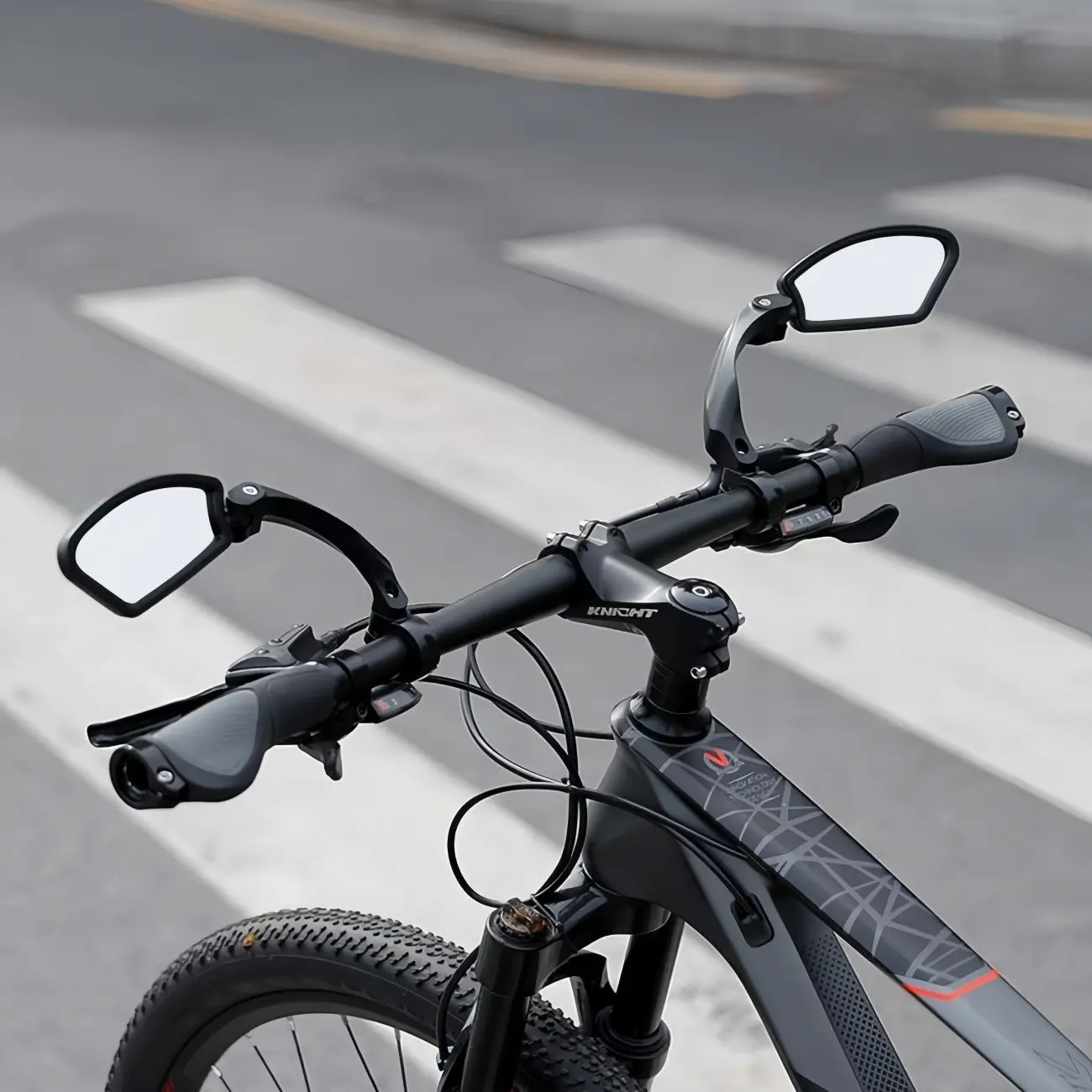 360° Rotatable and 180° Adjustable Bike Motorcycle Rearview Mirror, HD Convex Mirror for Clear Visibility, Easy Installation