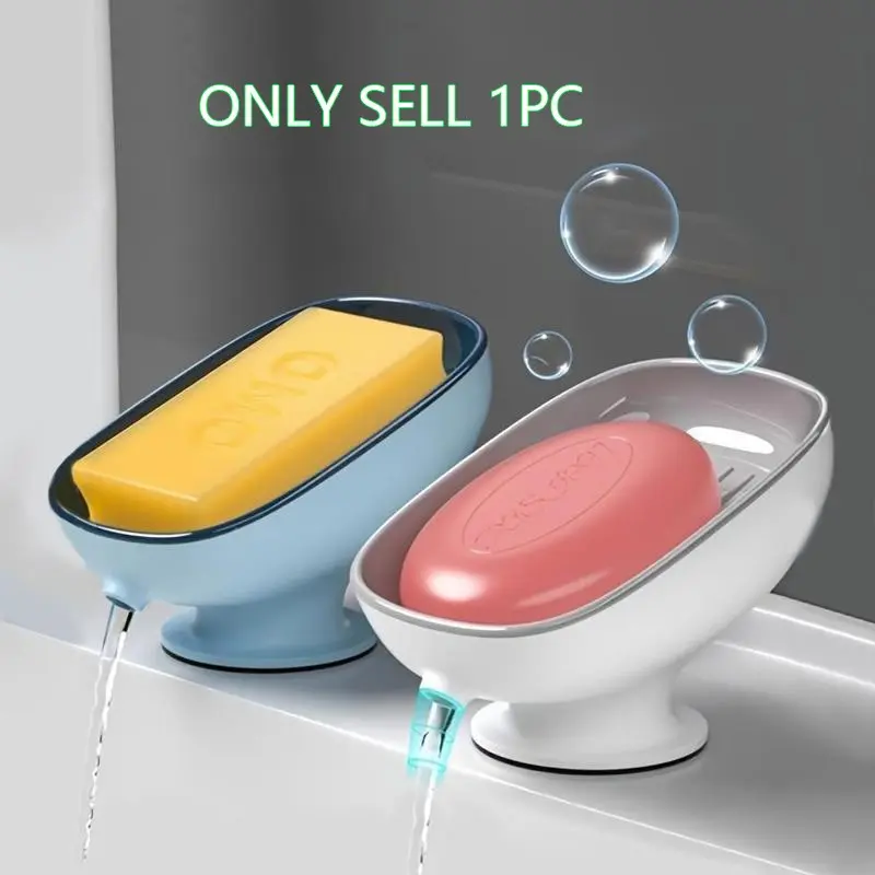 Wall-Mounted Soap Dish, Drainage Design, No Water Accumulation, Creative New Style Bathroom Accessory, Home Use, Simple Modern Look