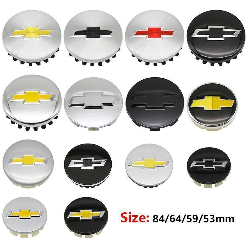 4pcs 53mm 59mm 84mm Chevrolet logo car emblem Wheel Center Hub Cap auto Rim refit dust-proof badge covers styling accessories