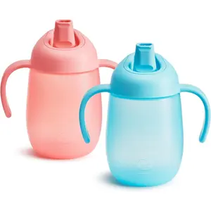 Sippy Cup with Handles, 6+ Months, 7 Ounce, Blue/Pink