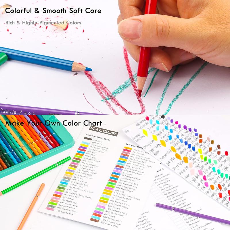 240-Piece Colored Pencil Set, Professional Soft-Core Pencils for Drawing, Sketching and Shading, Art Supplies for Adults and Beginners