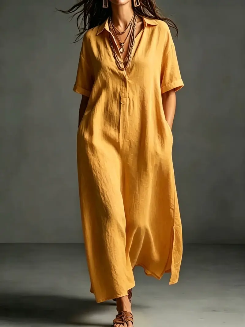reformation breslyn linen dress Reformation Breslyn Linen Dress In Parmesan