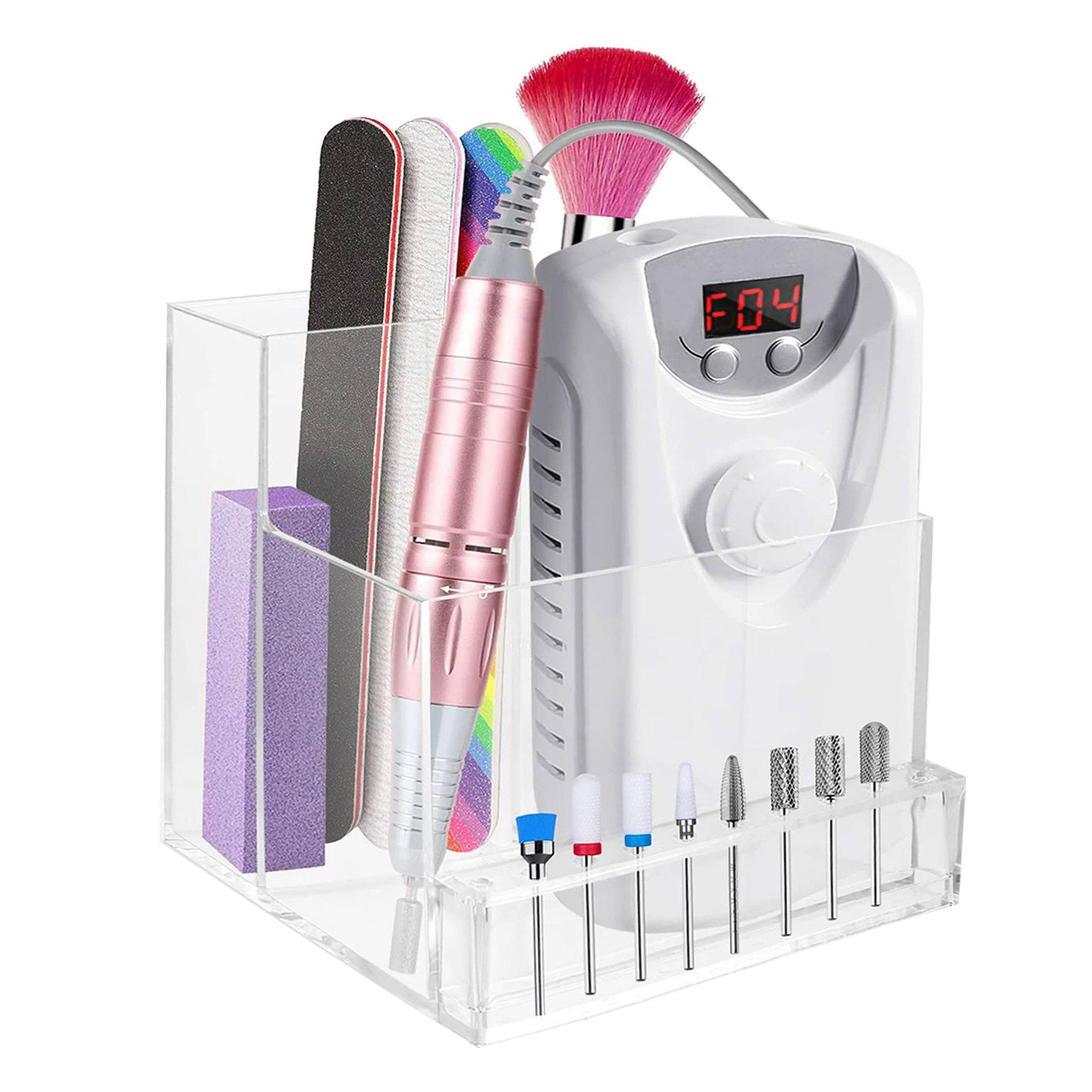 Nail Art Tool Storage Box, Multi-grid Nail Art Tool Organizer, Portable Nail Art Tool Storage Box for Home & Salon Use, Multifunctional Storage Bin