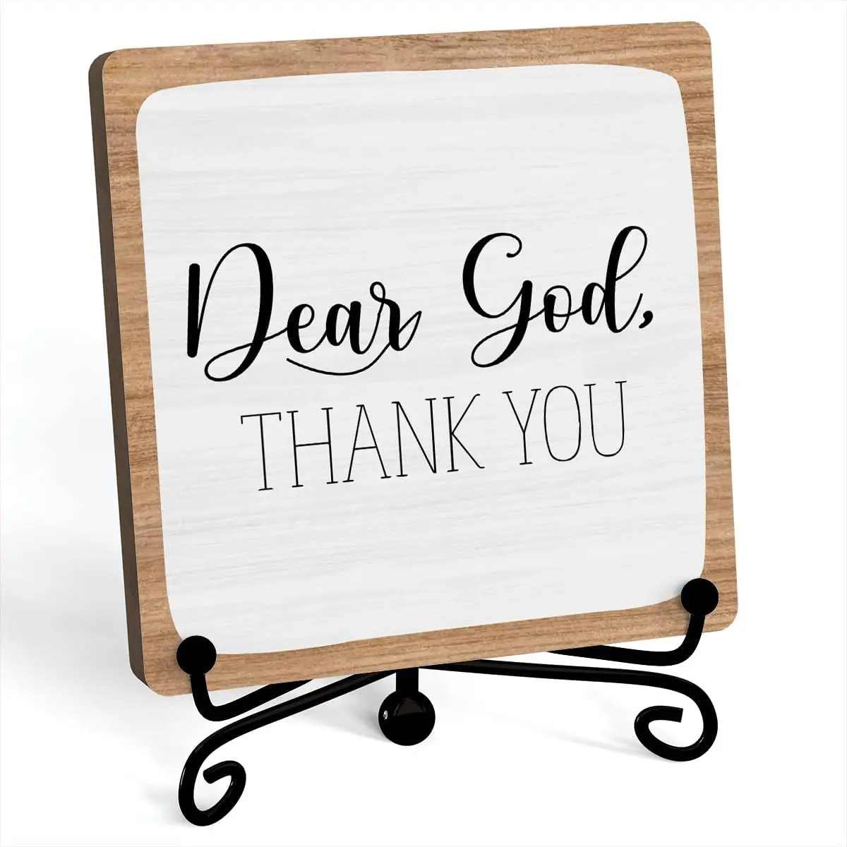 Farmhouse Christian Plaque & Sign - Shelf Accent for Home, Office, Living Room Decor (Mantle, Bookshelf, Coffee Bar Compatible)