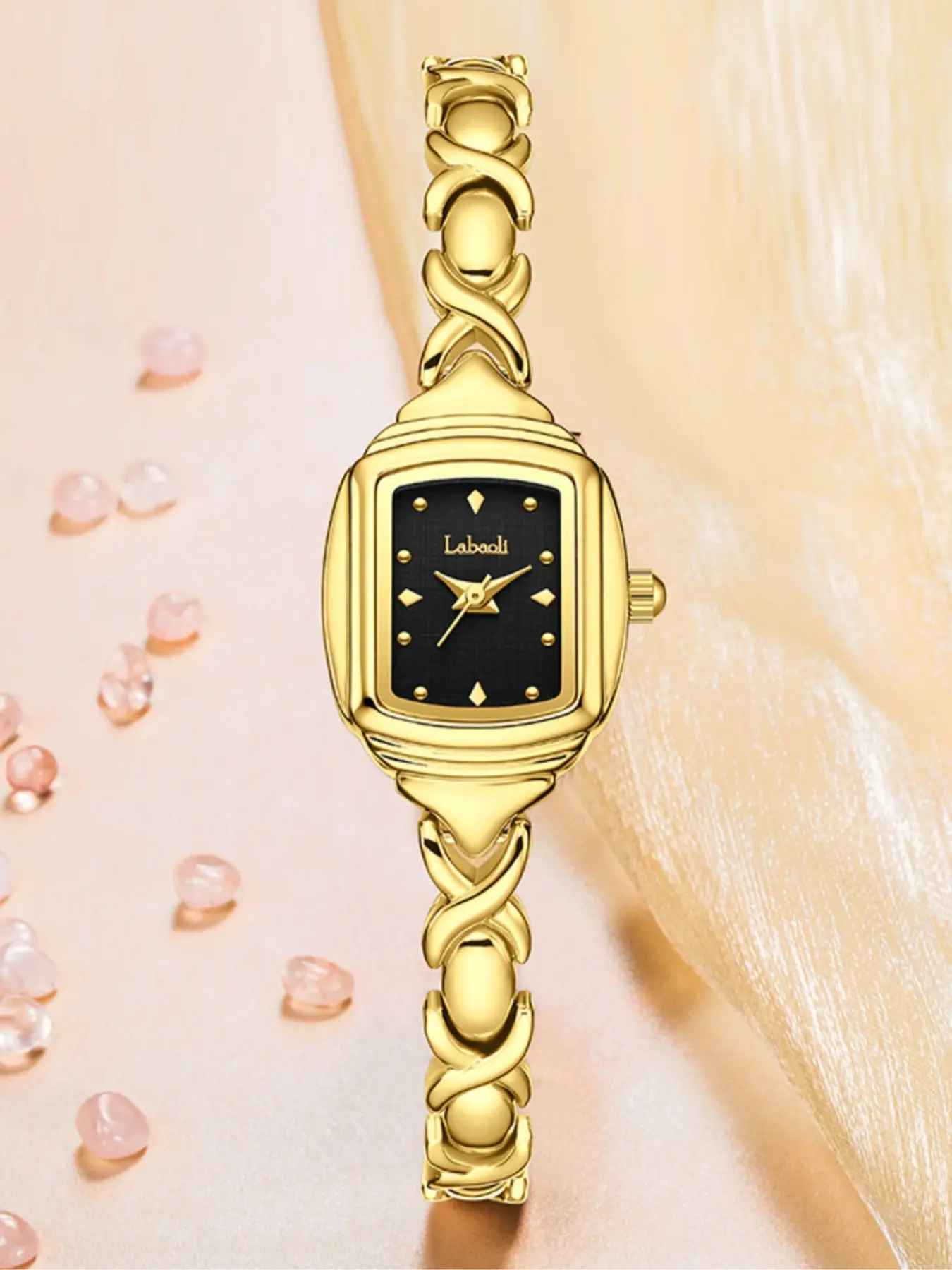 Luxury Women's Quartz Watch, Elegant Rectangle Analog Dial, Silver Color Band, Mineral Glass, Perfect Gift
