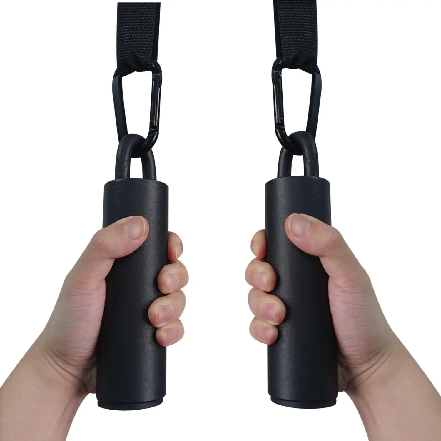 Pull Up Grips Set with Hanging Straps and Strong Carabiner, Finger Strengthener for Forearm, Biceps, Back Muscles Fitness Training