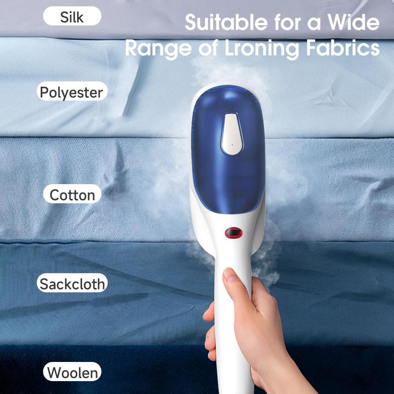Electric Handheld Steam Iron, Travel Size Compact Mini Professional Handheld Garment Steam Iron w/ Cloth Brush Crease Dual Tool Accessory, Powerful Penetrating Steam Removes Wrinkles, Perfect for Home, Office and Travel Use, Portable Garment Steamer