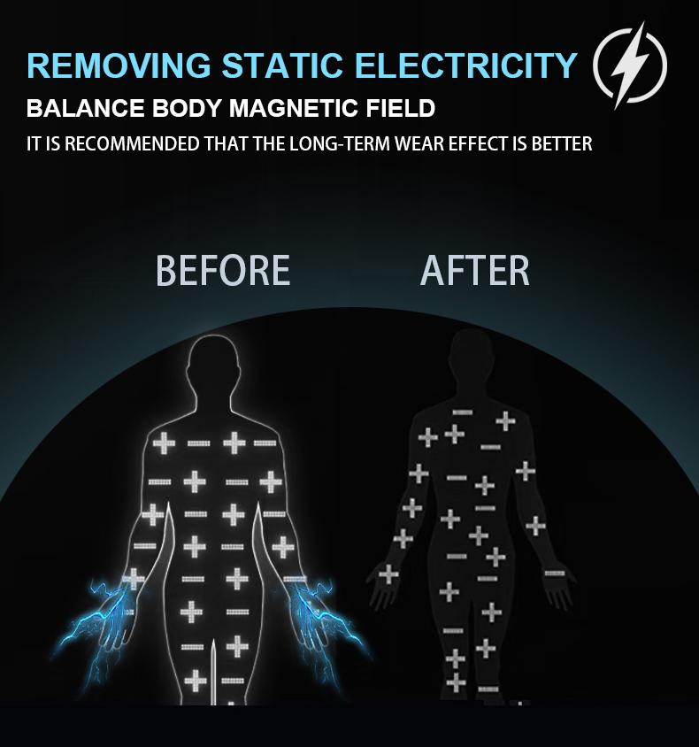 M12-SE Anti-static Silicone Bracelet for Men Women Fashion Waterproof Adjustable Winter Static Eliminator Wearable Wrist Strap