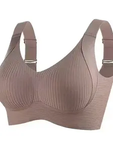 Full Coverage Adjustable Bra for Women, Large Cup Invisible Push-Up Bra, Anti-Sagging Seamless Underwire Free Bra, Thin Comfortable Design