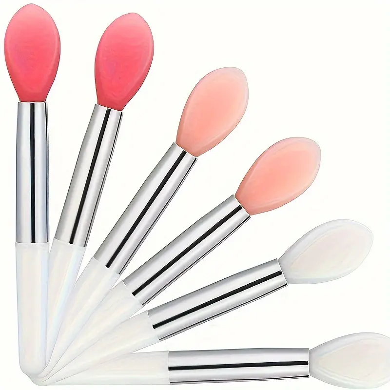 Silicone Lip Brush Lipstick Brush Mini Lip Mask Lip Glaze Brush Smear Stick Small Portable Beginner