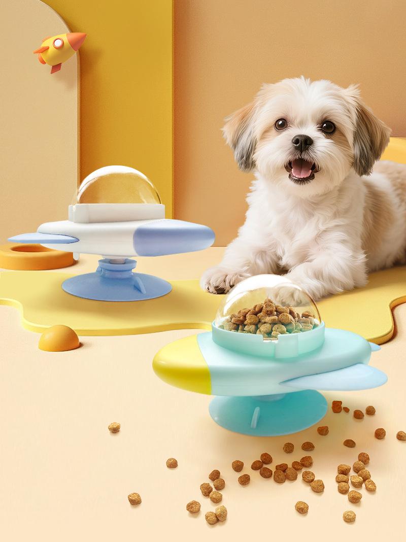 Cat Toy Pet Rotating Treat Dispenser Ball Self-Entertainment Relieve Boredom Eating and Playing Educational Cat Dog Toy Treat Dispenser New Model