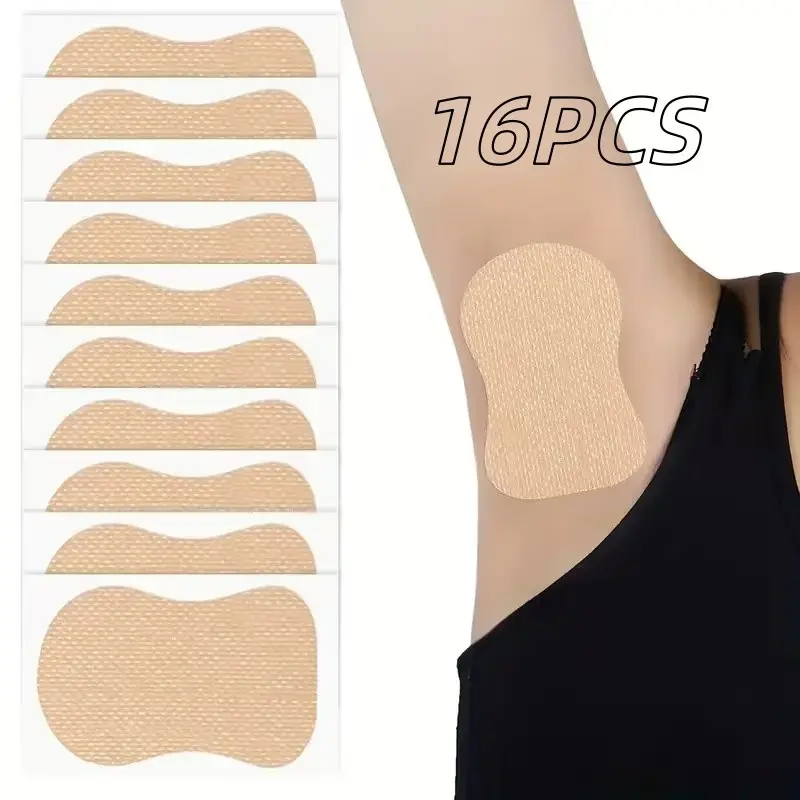 16 Pcs Disposable Sweat Patches, Self-Adhesive Breathable Non-Woven Material, Ideal for Sports & Outdoor Activities, Portable, Summer Cool, Unisex Gift