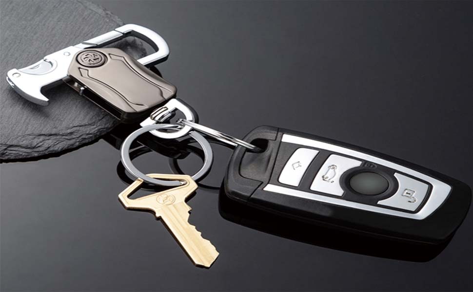 Personalized custom keychain clip, Universal Key Fob Keychain Holder for Men and Women,360 Degree Rotatable,Bottle Opener,Carabiner Car Key Chains. Gifts for Him Boyfriend Husband Gifts