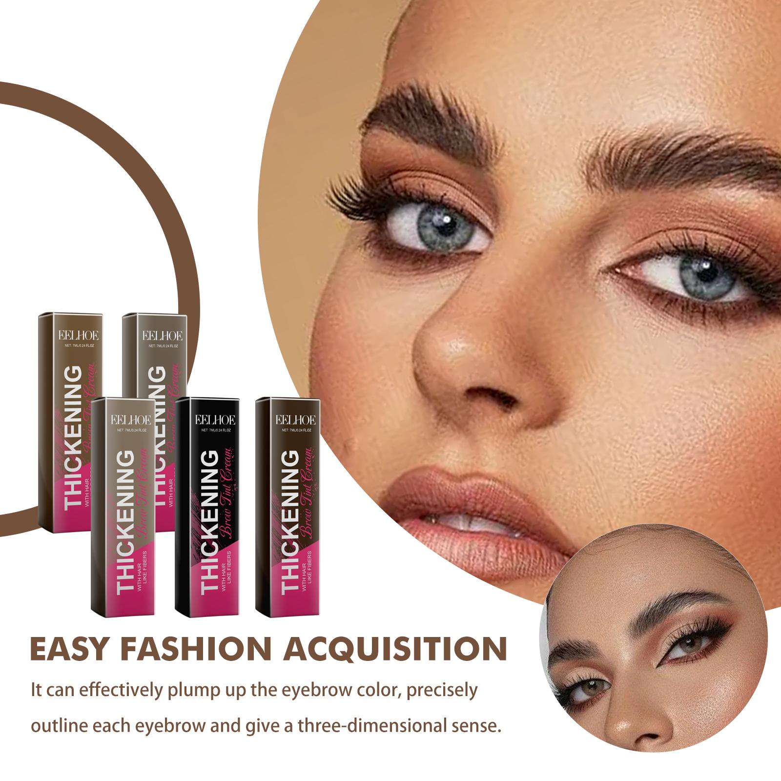 EELHOE Fiber Brow Dye Series, Natural Makeup, Color, Water Resistance And Stereoscopic Eyebrow Makeup