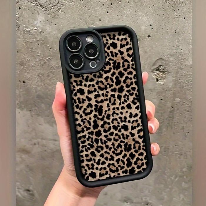 Case for iPhone 17 Pro Max 16 Plus 15 14 13 12 11 Air E Xs Xr Stylish Simple Leopard Hair Trendy Pattern Pocket-Friendly Shockproof Silicone Protective Softcase.QXB319.designer,case Smartphone Cellphone