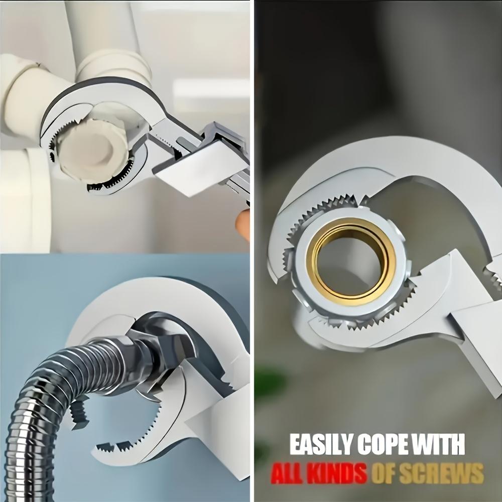 Multi-Function Adjustable Wrench Set, Universal Plumbing Repair Tool for Bathrooms and Confined Spaces, Versatile Maintenance Tool for Sink, Faucet, Pipe Installation and Removal, Durable Non-Slip Grip Hand Tool