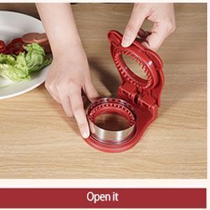 Homedale Sandwich Cutter Sealer for Kids DIY Decruster Uncrustables Maker for Boys Girls Lunchbox Bento Box Bread Cutter Breakfast Sandwich Maker Red