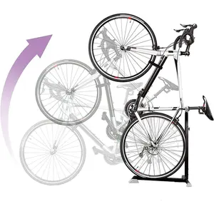 Bike Stand & Vertical Storage Rack - The Original Vertical Bicycle Floor Stand for Garage Storage, Indoor and Outdoor - Perfect Bike Accessories for Small Spaces with No Drilling